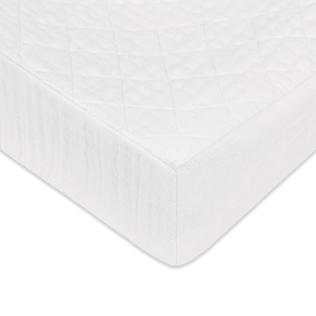 T29437,Babyletto,Plain White Quilted Muslin Changing Pad Cover in GOTS Certified Organic Cotton