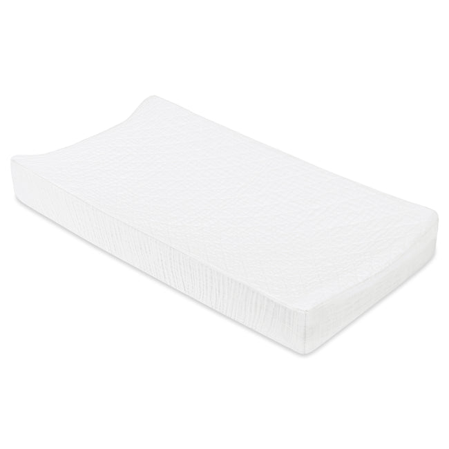 T29437,Babyletto,Plain White Quilted Muslin Changing Pad Cover in GOTS Certified Organic Cotton