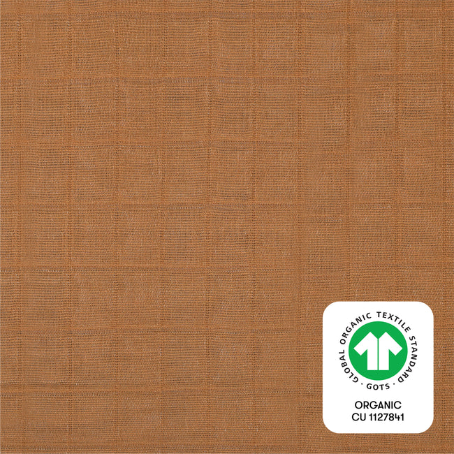 T29534BTS,Babyletto,Burnt Sienna Muslin All-Stages Bassinet Sheet in GOTS Certified Organic Cotton