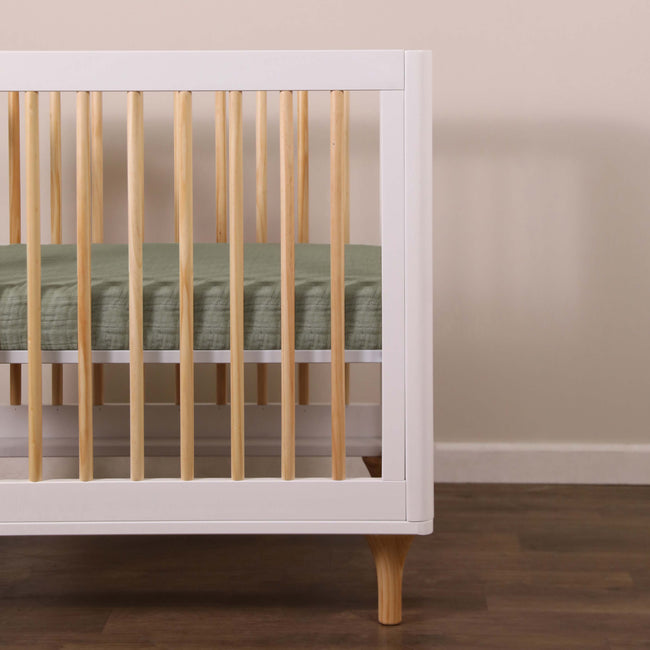 T29736MCA,Babyletto,Matcha Muslin Mini Crib Sheet in GOTS Certified Organic Cotton