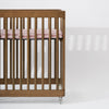 T30434,Babyletto,Maroon Stripe Muslin All-Stages Bassinet Sheet in GOTS Certified Organic Cotton