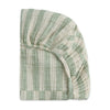 T30534,Babyletto,Moss Stripe Muslin All-Stages Bassinet Sheet in GOTS Certified Organic Cotton