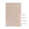 T30636,Babyletto,Cocoa Stripe Muslin Mini Crib Sheet in GOTS Certified Organic Cotton