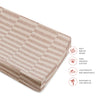 T30637,Babyletto,Cocoa Stripe Quilted Muslin Changing Pad Cover in GOTS Certified Organic Cotton