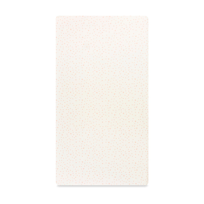 T31035IDS,Babyletto,Doodle Stars Organic Brushed Cotton Crib Sheet in Ivory with Dusty Rose Stars