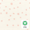 T31035IDS,Babyletto,Doodle Stars Organic Brushed Cotton Crib Sheet in Ivory with Dusty Rose Stars