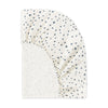 T31035IVS,Babyletto,Doodle Stars Organic Brushed Cotton Crib Sheet in Ivory with Navy Stars