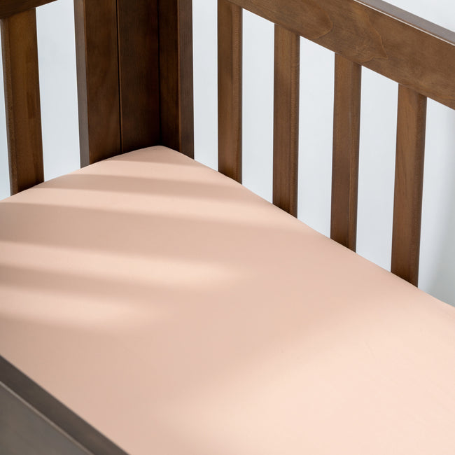 T32636DR,Babyletto,Organic Brushed Cotton Mini Crib Sheet in Dusty Rose