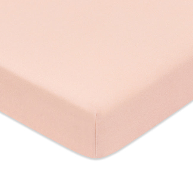 T32636DR,Babyletto,Organic Brushed Cotton Mini Crib Sheet in Dusty Rose