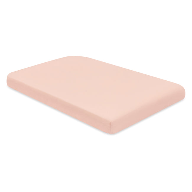 T32636DR,Babyletto,Organic Brushed Cotton Mini Crib Sheet in Dusty Rose