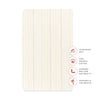 T33636IWS,Babyletto,Wonky Stripe Organic Brushed Cotton Mini CribSheet in Ivory with Warm Multi-Color Stripes