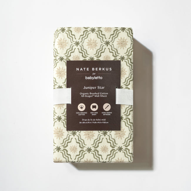 T34333JSR,Babyletto,Nate Berkus x Babyletto All-Stages® Midi Sheet in Juniper Star
