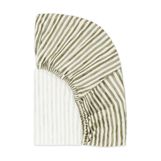 T34334JS,Babyletto,Nate Berkus x Babyletto All-Stages® Bassinet Sheet in Juniper Stripe