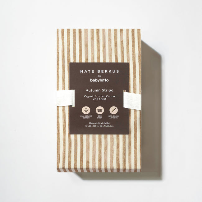 T34335AS,Babyletto,Nate Berkus x Babyletto Crib Sheet in Autumn Stripe