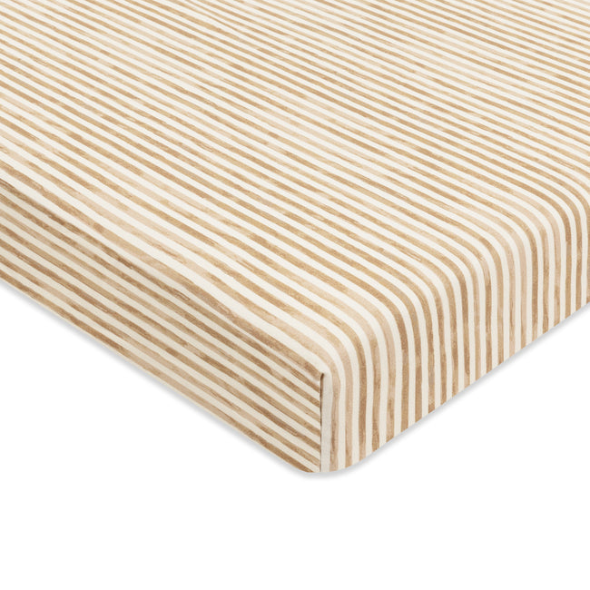 T34336AS,Babyletto,Nate Berkus x Babyletto Mini Crib Sheet in Autumn Stripe