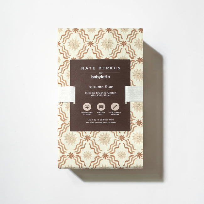 T34336ASR,Babyletto,Nate Berkus x Babyletto Mini Crib Sheet in Autumn Star