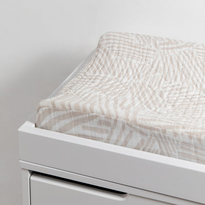 Quilted Changing Pad Cover in GOTS Certified Organic Muslin Cotton