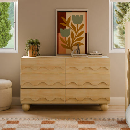 Lido Wave 6-Drawer Wide Assembled Dresser (56") - Retail Exclusive