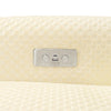 M23688IVCL,Ubabub,Arc Glider Recliner w/ Electronic Control and USB in Ivory Velvet Checker w/ Light Wood Base