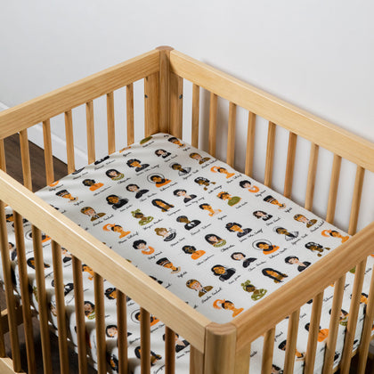 All-Stages Midi Crib Sheet in GOTS Certified Organic Muslin Cotton