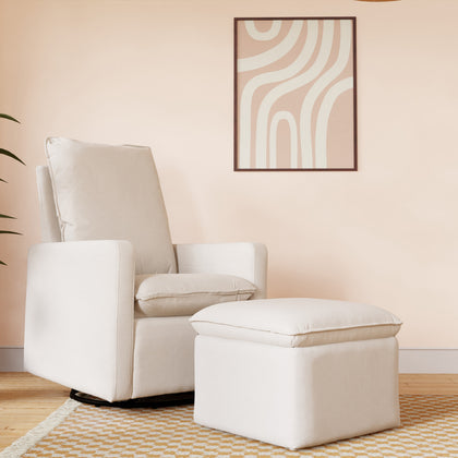 Cali Storage Ottoman in Eco-Performance Fabric | Water Repellent & Stain Resistant