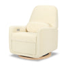 M23688IVCL,Ubabub,Arc Glider Recliner w/ Electronic Control and USB in Ivory Velvet Checker w/ Light Wood Base