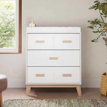 Scoot 3-Drawer Compact Changer Dresser with Removable Changing Tray (34