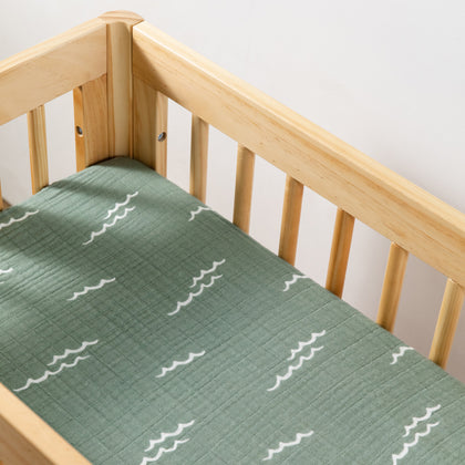 All-Stages Bassinet Sheet in GOTS Certified Organic Muslin Cotton